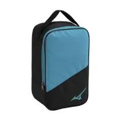新品 ミズノ(MIZUNO シューズケース ブラック×ターコイズ シューズバッグ