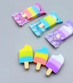 アイスキャンディー消しゴム 3個