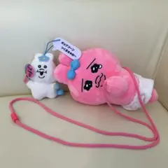 おぱんちゅうさぎ　ぬいぐるみ　ポーチ　ショルダーバッグ　んぽちゃむ付き