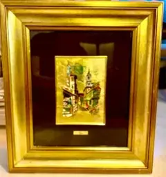額無 ロンドン タワーブリッジ 23kt ゴールドリーフ ミニサイズ 金 金箔 額無 ロンドン タワーブリッジ 23kt ゴールドリーフ ミニサイズ
