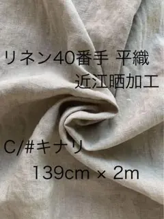 【激レア】リネン40番手 平織　近江晒加工 2m