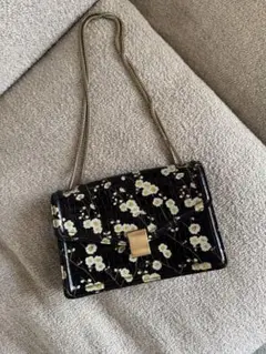 Massimo Dutti クロコ型押し　ミニバッグ　花柄　バルセロナで購入