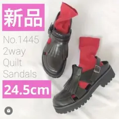 KISCO キスコ　靴　2way サンダル　黒 24.5cm