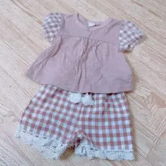 パーフェクトジョイ ベビー服 80サイズ ピンク　セットアップ