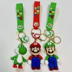 新品　スーパーマリオ　キーホルダー　3セット
