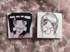 オリジナルイラスト 萌え絵 量産型 2枚