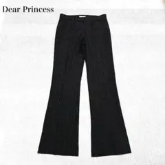 ディアプリンセス　スラックス　フレアパンツ　ストライプ　オフィスカジュアル　薄手