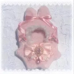 ぬい服 ぬいぐるみ服 うさぎ ピンク ちびぐるみ 11cm対応 リボン ホワイト