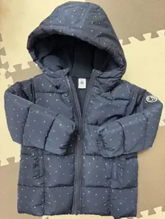 美品　プチバトー　ネイビー　ダウンコート 95cm