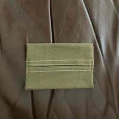 カーキ色 布製ティッシュボックスカバー