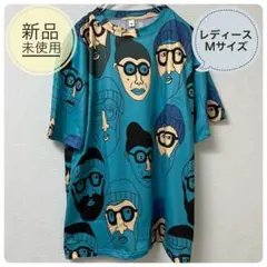【新品・未使用】アート柄Tシャツ レディースMサイズ 個性派デザイン
