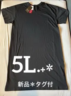 【新品＊タグ付】 5L ＊ Tシャツワンピース ＊ 大きいサイズ＊ゆったりサイズ