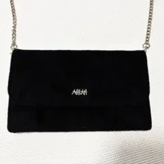 ブラック スエード クラッチバッグ