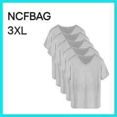 NCFBAG インナーシャツ メンズ Tシャツ 半袖 5枚組 3XL グレー
