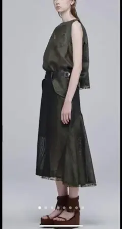 Sacai 2016 Pre Spring - トップ&ワイドパンツ セット