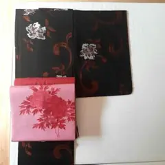牡丹と舞蝶の名古屋帯 正絹