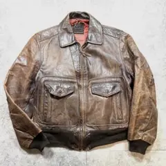 50s【Vintage】A-2 フライトジャケット\ホースハイド革　XL 短丈◎