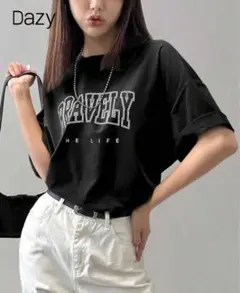 オーバーtシャツ 半袖 夏 ブラック