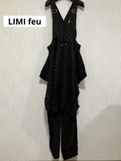 LIMI feu リミフゥ 2017SS サロペット オーバーオール 黒 LIMI feu リミフゥ 2017SS サロペット オーバーオール 黒