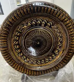小石原焼 太田 大皿 台座付き