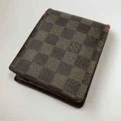 ルイ•ヴィトン ダミエ 二つ折り財布 ※【カードケースあり】激レア
