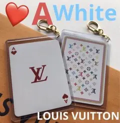 (❤️A)White ルイ ヴィトン 村上隆 マルチカラー 白トランプ チャーム付