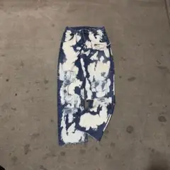 ダメージデニム ホワイトペイント加工