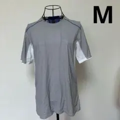 SALOMON（サロモン） トレーニングシャツ 半袖 Mサイズ グレー✖️ブルー