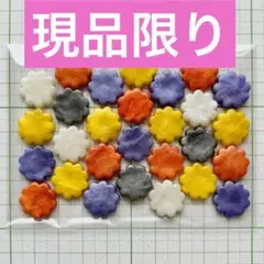 現品限り　5色入り　パール　花型　フラワー　デコパーツ