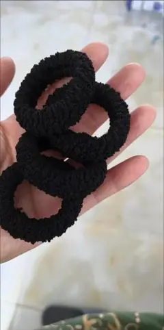 ブラックヘアゴム3個セット