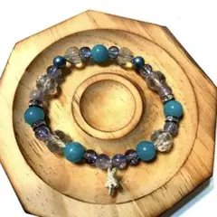 ブレスレット　ハンドメイド　ブルー