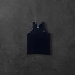 USA製Championワンポイント刺繍ロゴタンクトップブラックチャンピオン無地