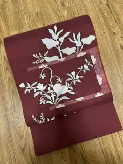◎はなえみ◎ 正絹 すくい織り 植物文様 お洒落袋帯