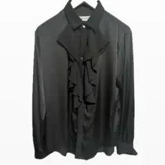 【美品】BUFFALOBOBS ブラックフリル長袖シャツ