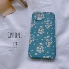 iphone13 新品 iphoneケース 花柄 ソフト 青