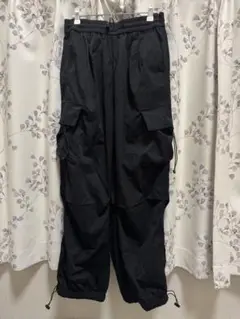 SHEIN パンツ ズボン ブラック ナイロン カーゴ