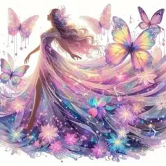 ダイヤモンドアート　幻想的な蝶と踊り子　クリスタル　30×30 製作ツール付き