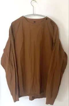 無印　プルオーバーシャツ　　ブラウン L