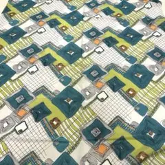 幾何学模様のカラフルな生地