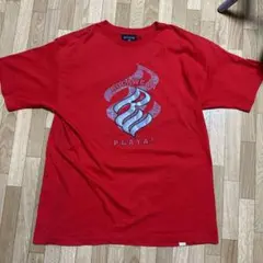 ロカウェア Tシャツ レッド ビッグロゴ HIPHOP