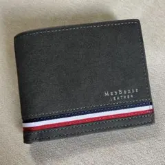 【新品】メンズ財布　メンズウォレット　二つ折り財布　ブラック