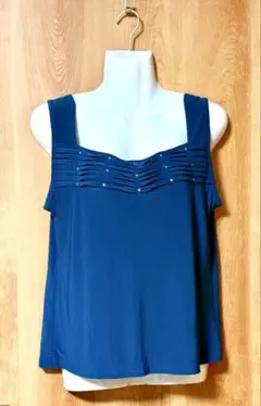 COKETT COLLECTION ネイビー ノースリーブトップス LL