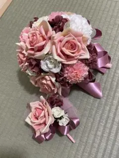 ブーケとブートニア ウエディング 造花
