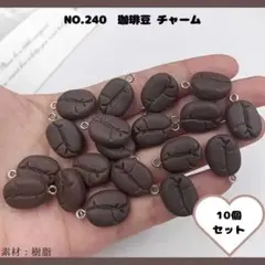 No.240 珈琲豆チャーム 10個セット♡