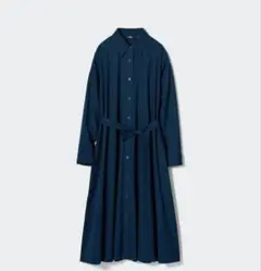コットンAラインシャツワンピース【UNIQLO】