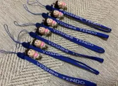天童よしみ よしみちゃん 天使 蛍光 ストラップセット♡【新品】