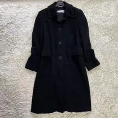 白タグ MaxMara ロングコート ウール ブラック サイズ38