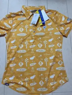 FILA イエロープリントポロシャツ