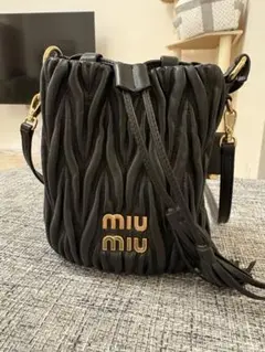 MIU MIU☆ドローストリング ウーブン ミニトートバッグ♪送料込 MIU MIU☆ドローストリング ウーブン ミニトートバッグ♪送料込