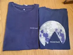 mont-bell Tシャツ M ネイビー 月デザイン